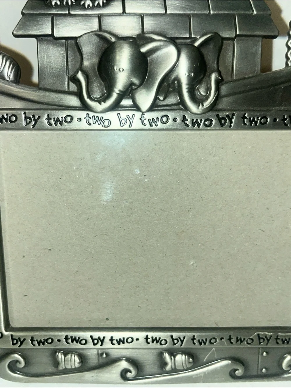 Noah's Ark Themed Wall Mirror Frame - Silver Finish